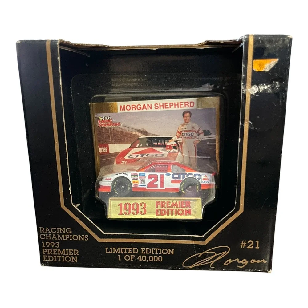 1993 Racing Champions Morgan Shepherd #21 Ford Thunderbird CITGO NASCAR Diecast